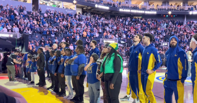 Warriors' Anthem Buddies: Transplant Heroes Shine on African American Heritage Night
