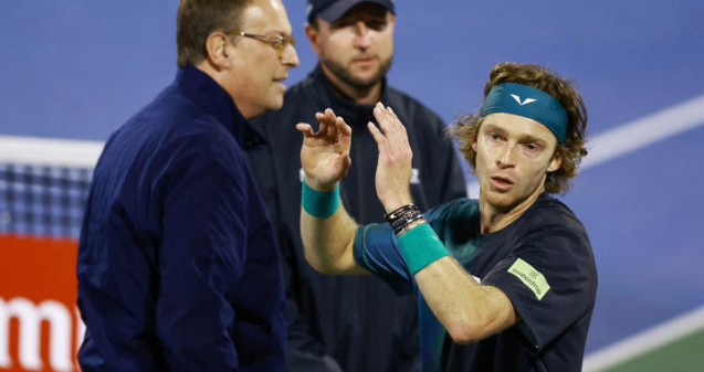 Shocking Turn of Events: Rublev Disqualified in Dubai Semifinal Clash